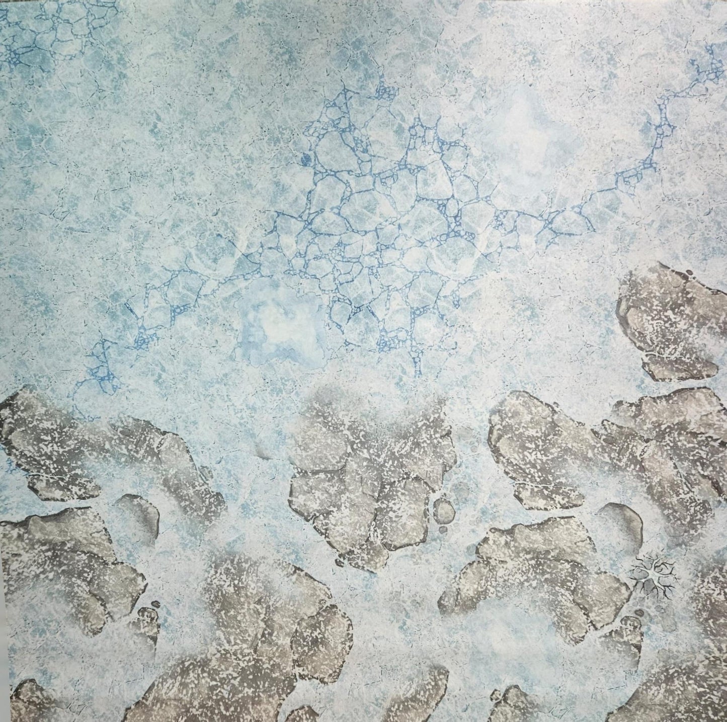 36" by 36" Wargaming Battlemat - Arctic Wasteland