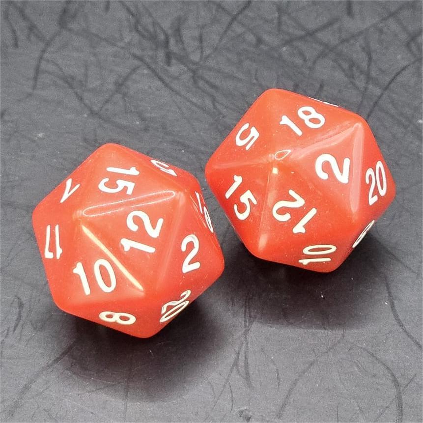 Pack of Red 20mm D20 Dice