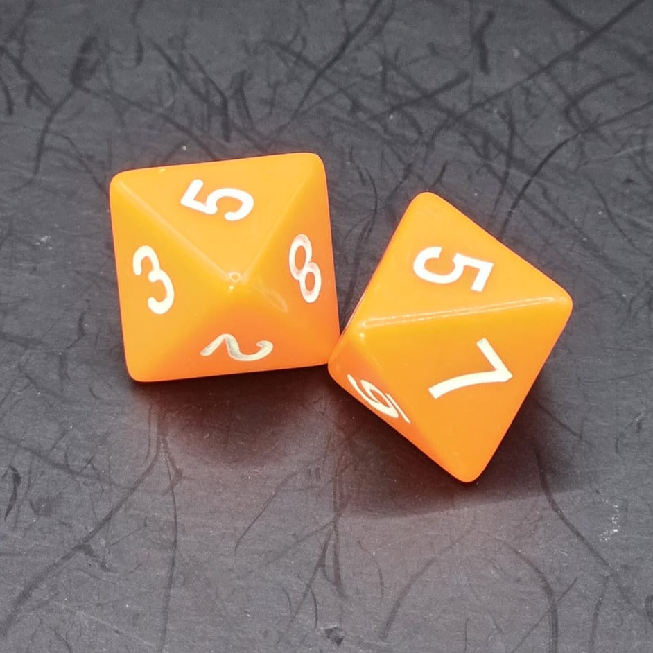 Pack of Orange 20mm D8 Dice