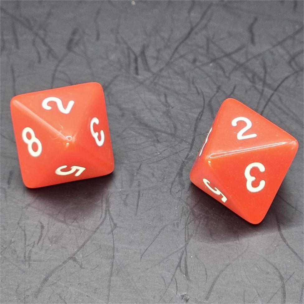 Pack of Red 20mm D8 Dice
