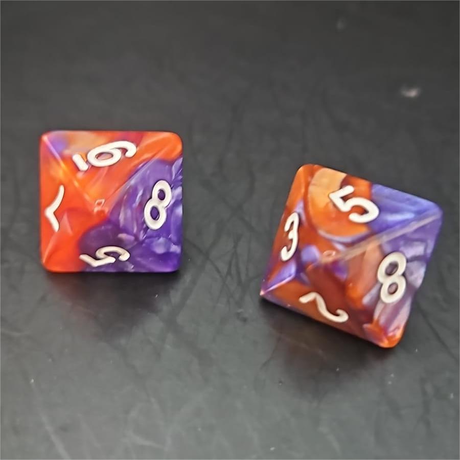 Red and Purple D8 20mm Acrylic Dice