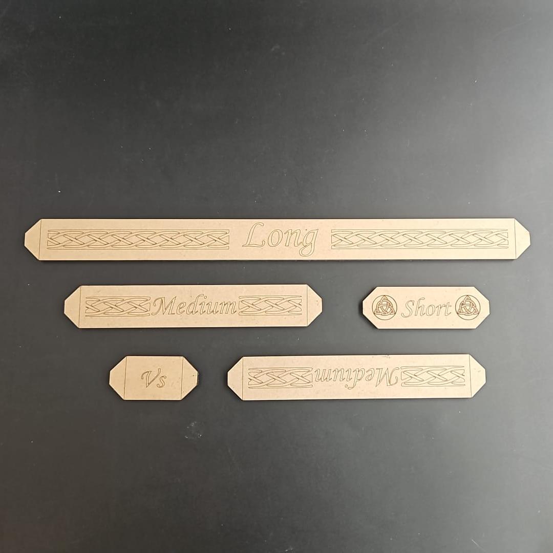 Wooden Saga Gauge Set (Measuring sticks)