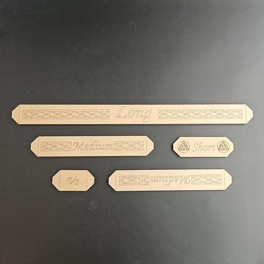 Wooden Saga Gauge Set (Measuring sticks)