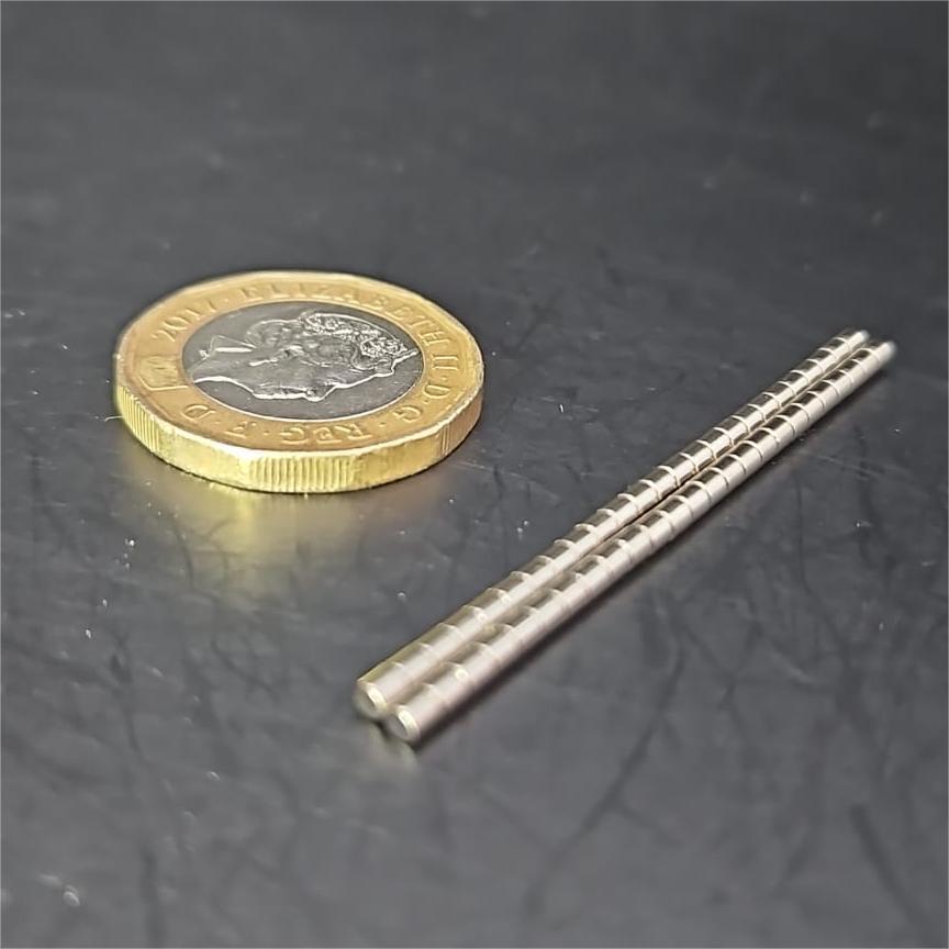2mm Diameter 2mm thick Round N52 Magnets for Miniatures and Bases