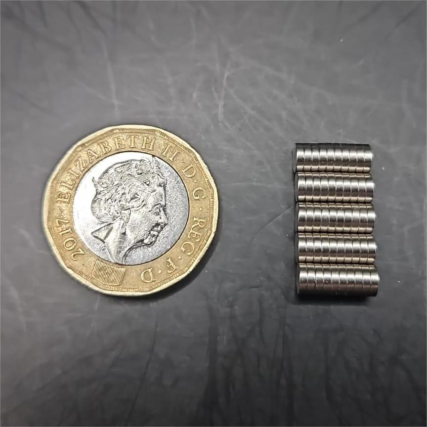 4mm Diameter 1mm thick Round N52 Magnets for Miniatures and Bases