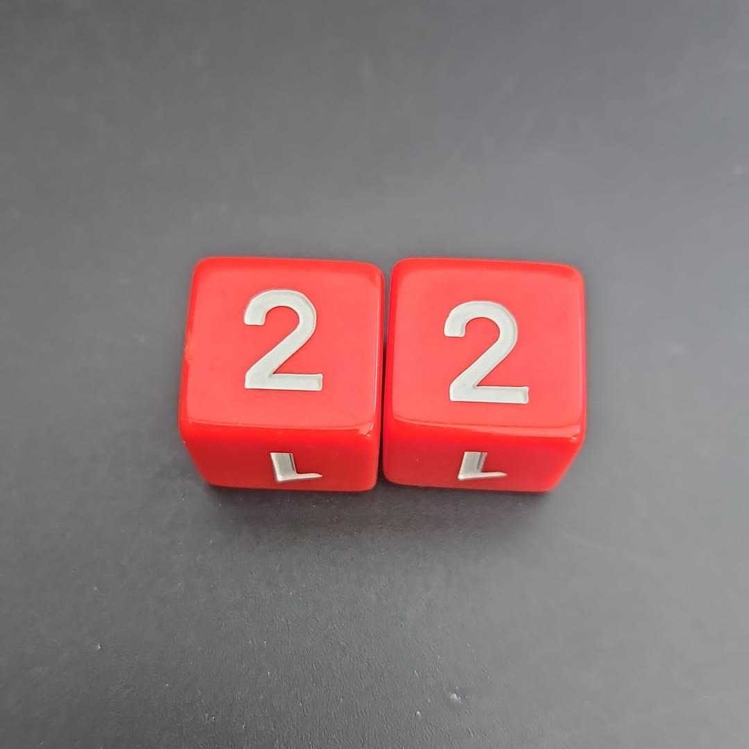Pack of 16mm Red Straight Edge D3 Dice
