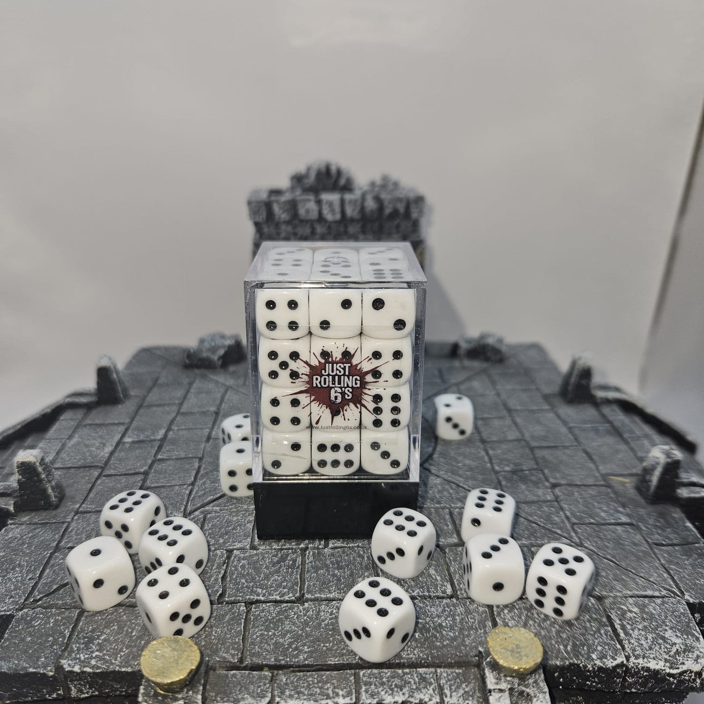 Box of 36 White 12mm D6 Dice for Wargaming, Board games and other tabletop games