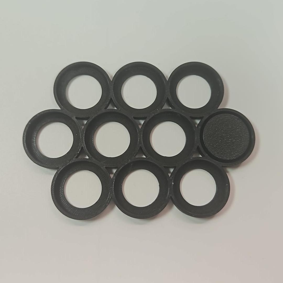 Black 25mm 10 model Cloud shape movement tray for Tabletop Wargaming