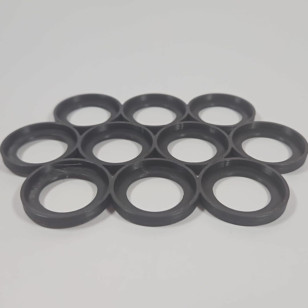 Black 25mm 10 model Cloud shape movement tray for Tabletop Wargaming