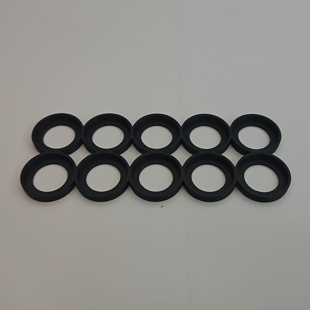 Black 25mm 10 model 2 straight rank shape movement tray for Tabletop Wargaming