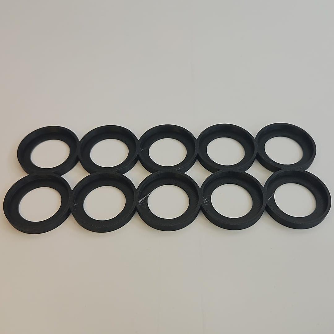 Black 32mm 10 model 2 straight rank shape movement tray for Tabletop Wargaming