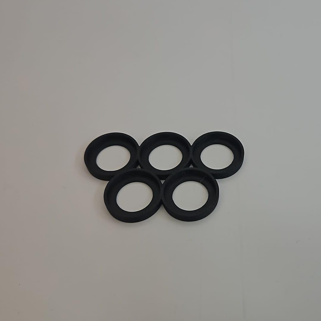 Black 25mm 5 model cloud shape movement tray for Tabletop Wargaming