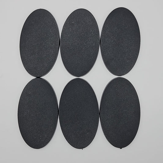 75mm x 42mm Oval Wargaming Miniature Bases (Pack of 6)