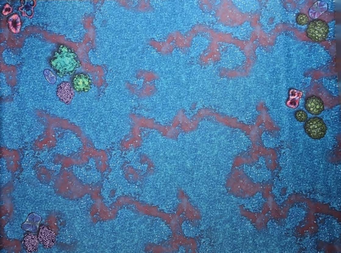 60" by 44" Wargaming Battle Mat - Alien Wasteland With Carry Bag