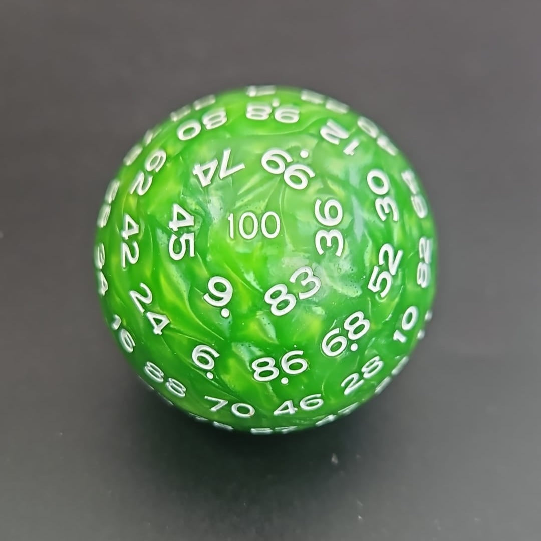 Green Warpstone Ball D100