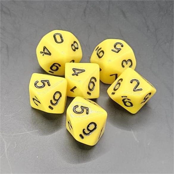 Pack of Yellow 20mm D10 Dice