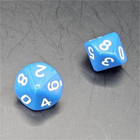 Pack of Blue 20mm D10 Dice