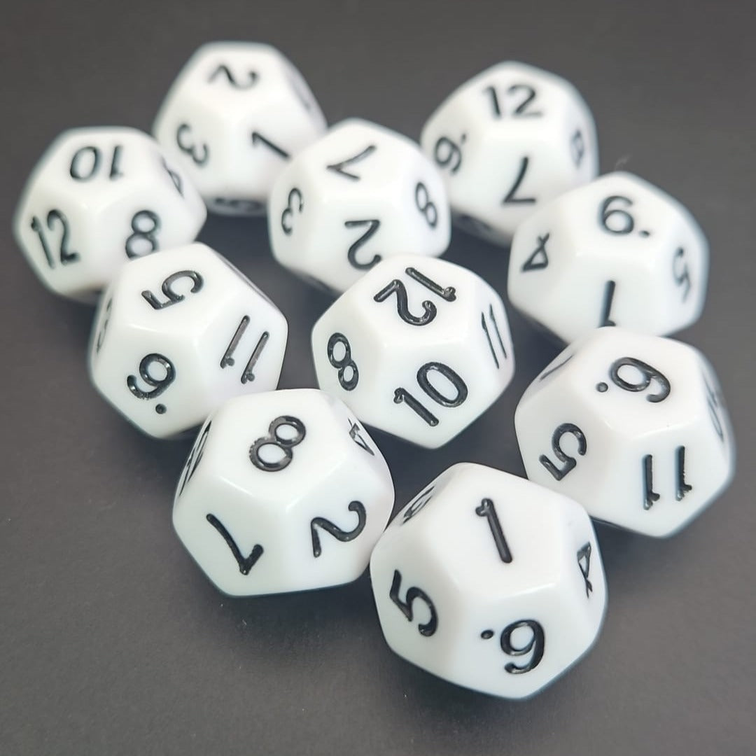 D12 White Dice