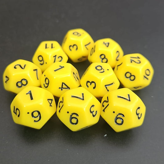 D12 Yellow Dice