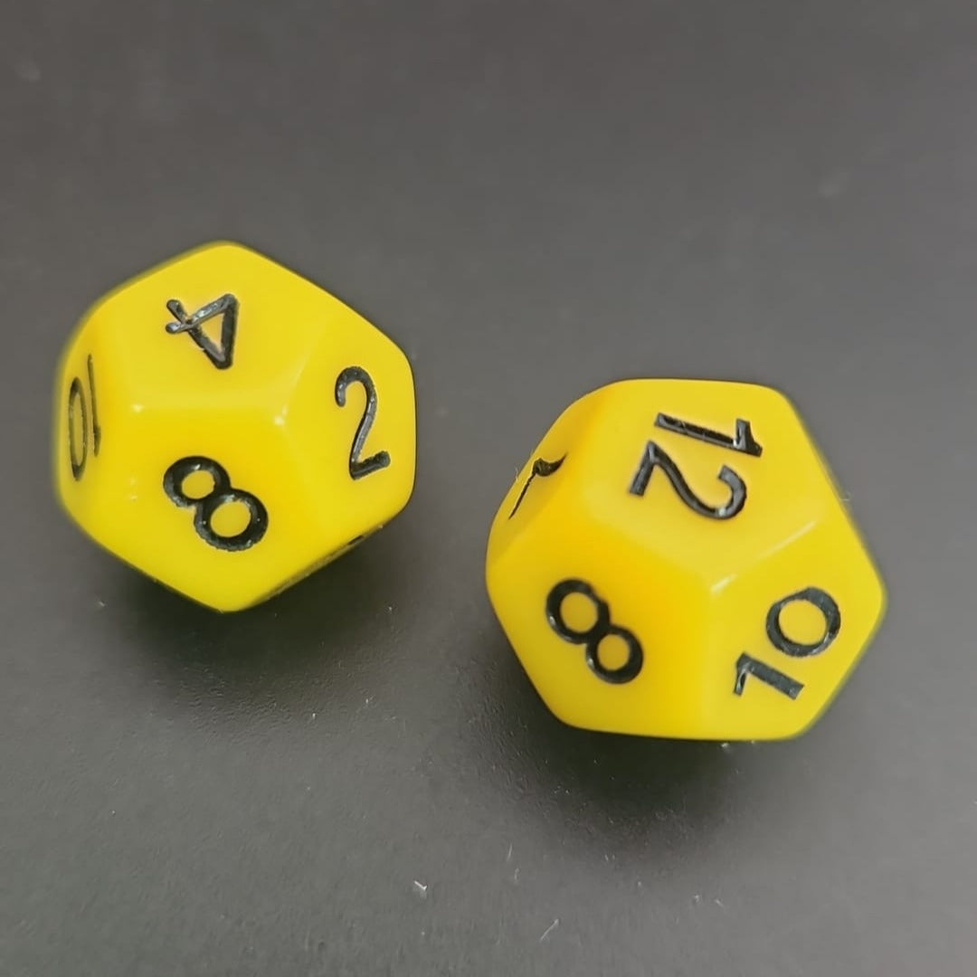 D12 Yellow Dice
