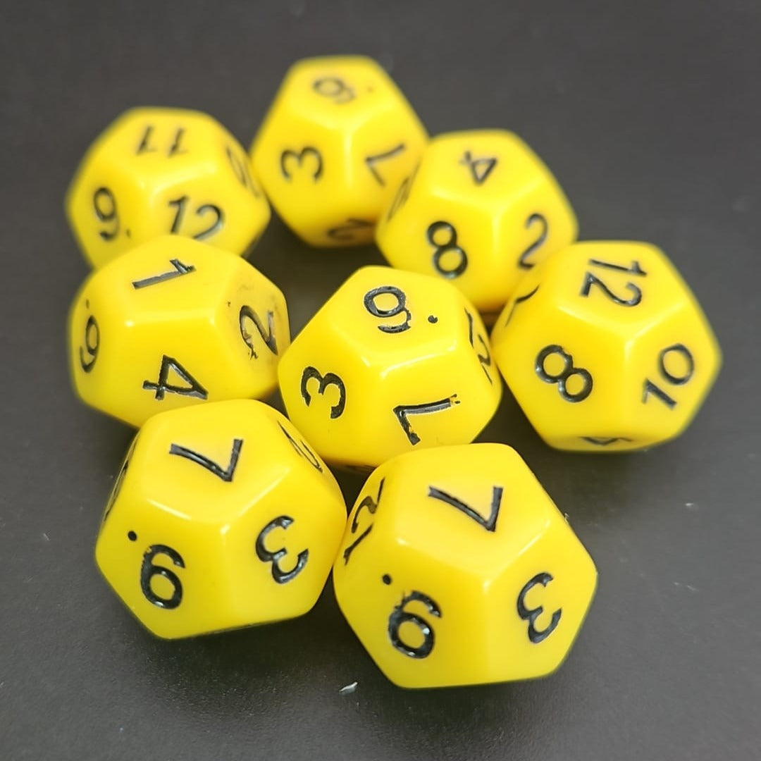 D12 Yellow Dice