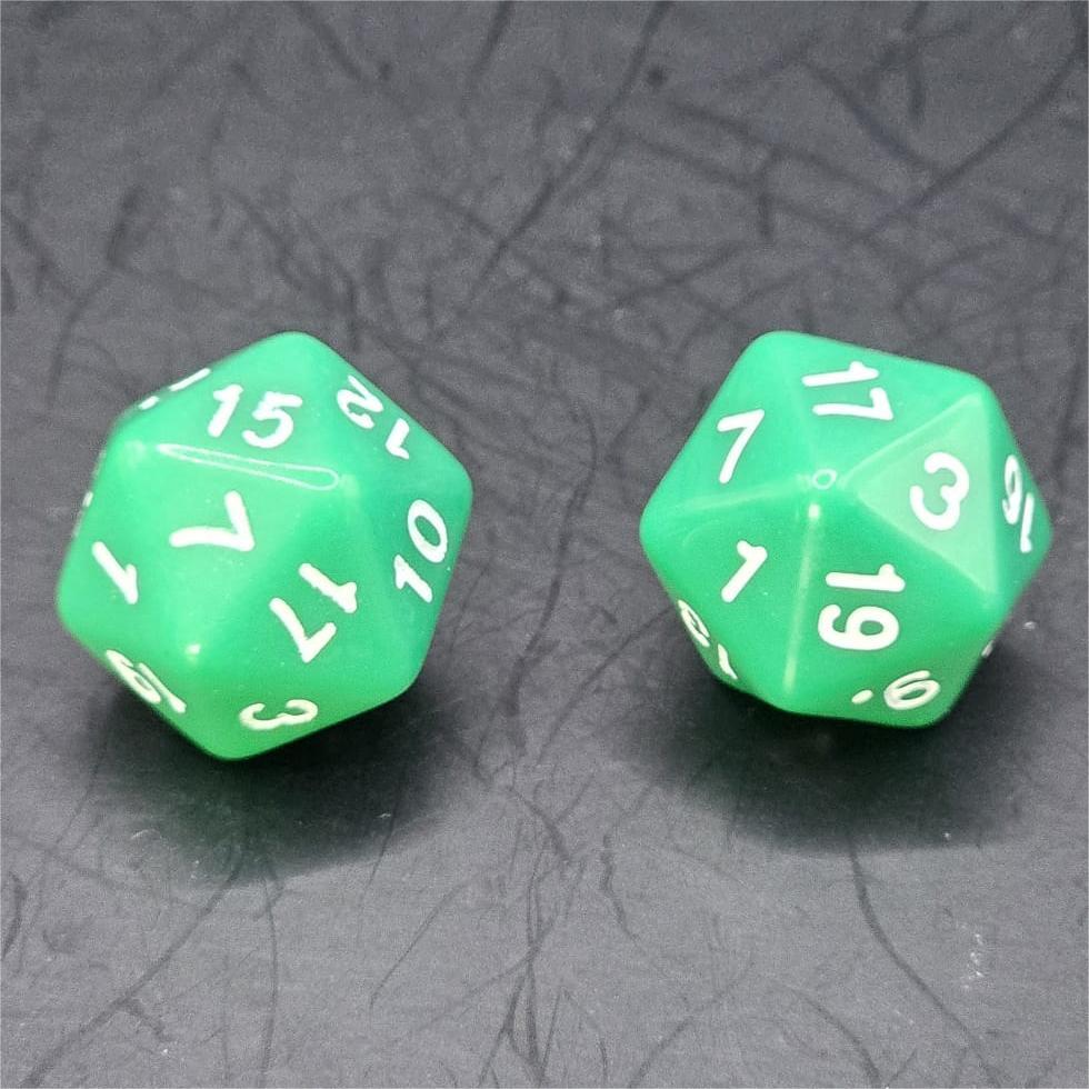 Pack of Green 20mm D20 Dice