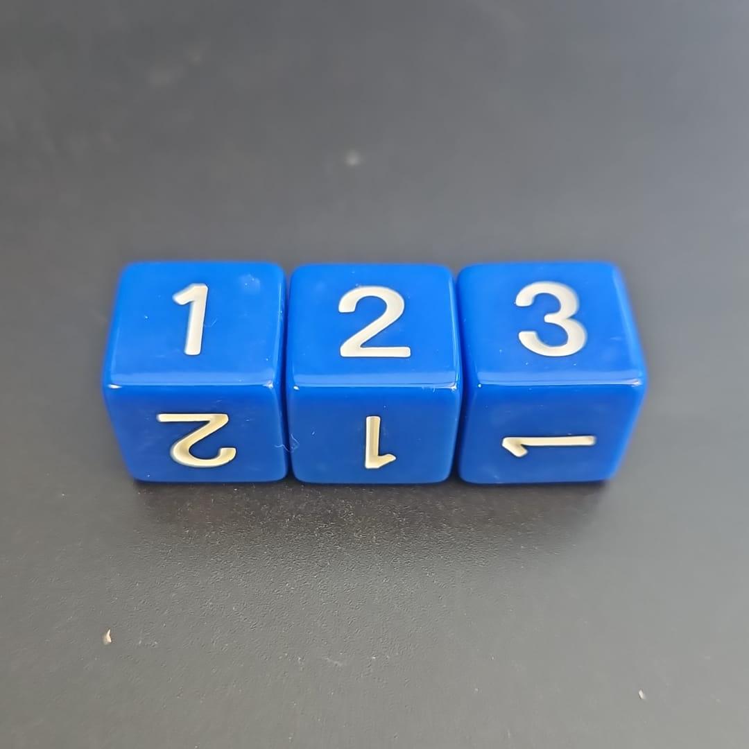Pack of 16mm Blue Straight Edge D3 Dice