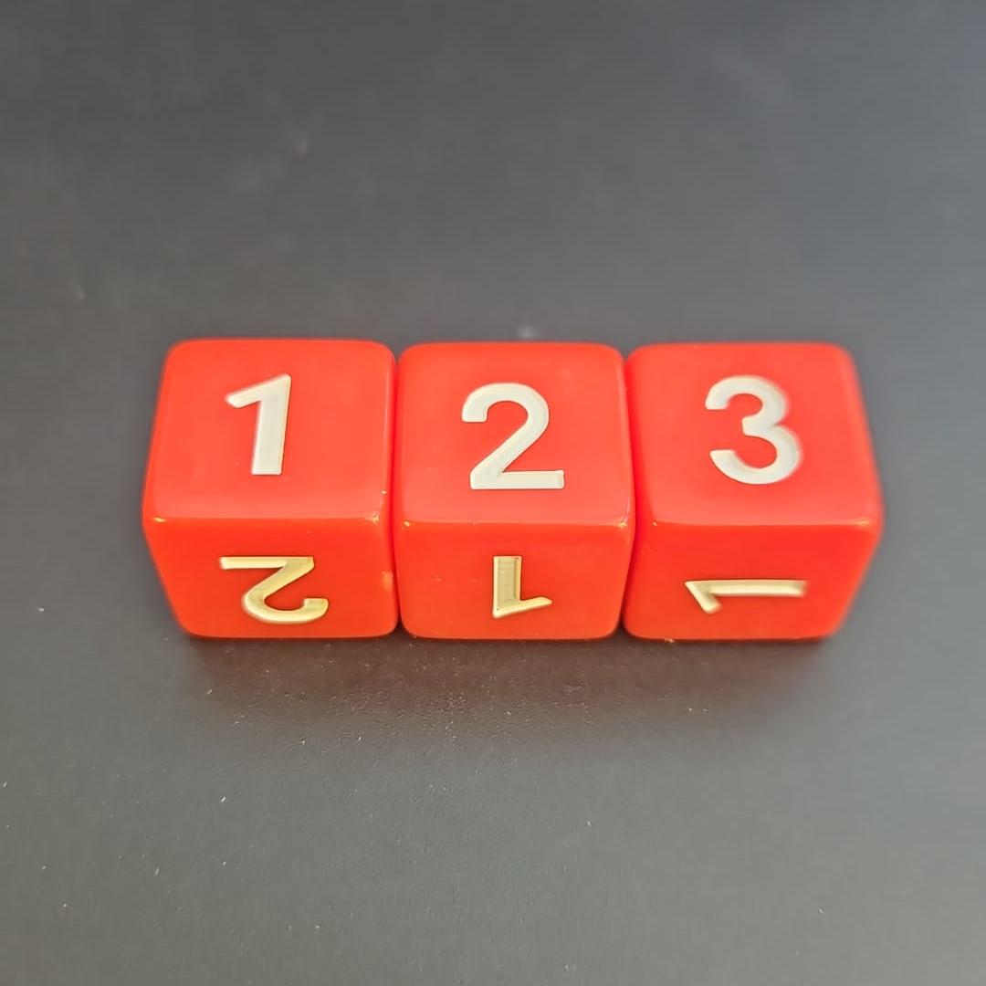 Pack of 16mm Red Straight Edge D3 Dice