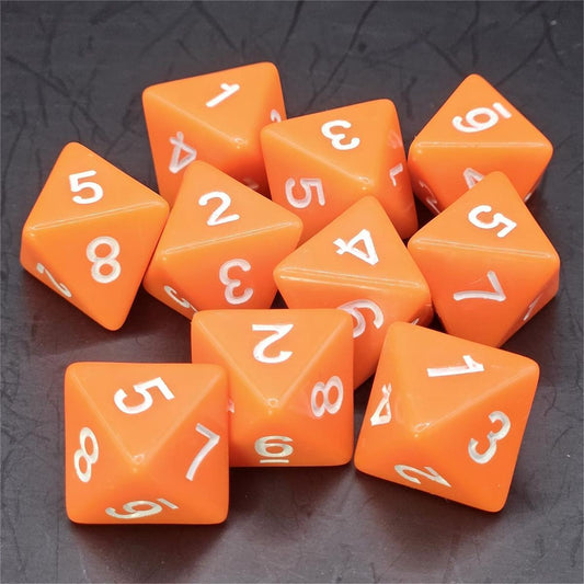 Pack of Orange 20mm D8 Dice