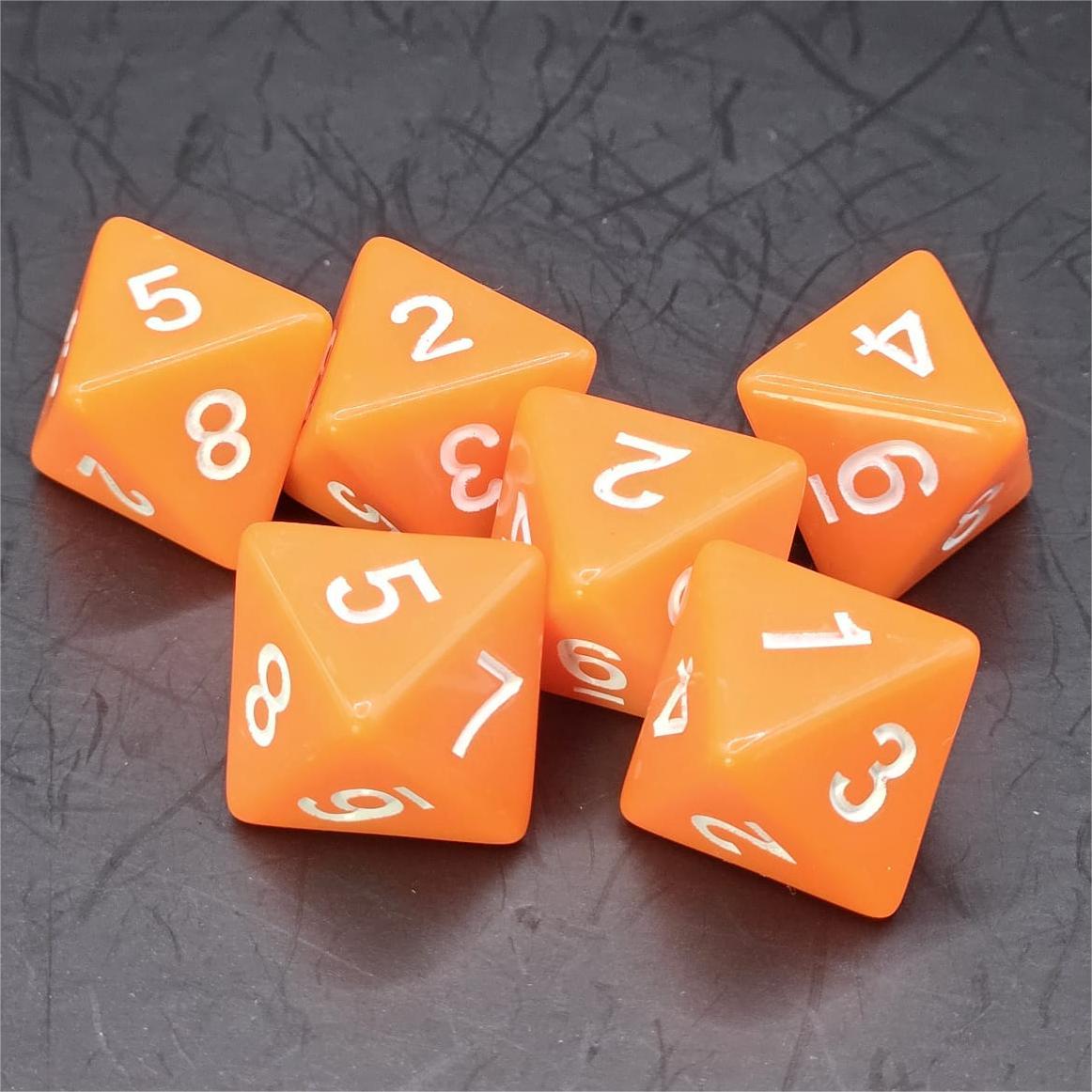 Pack of Orange 20mm D8 Dice