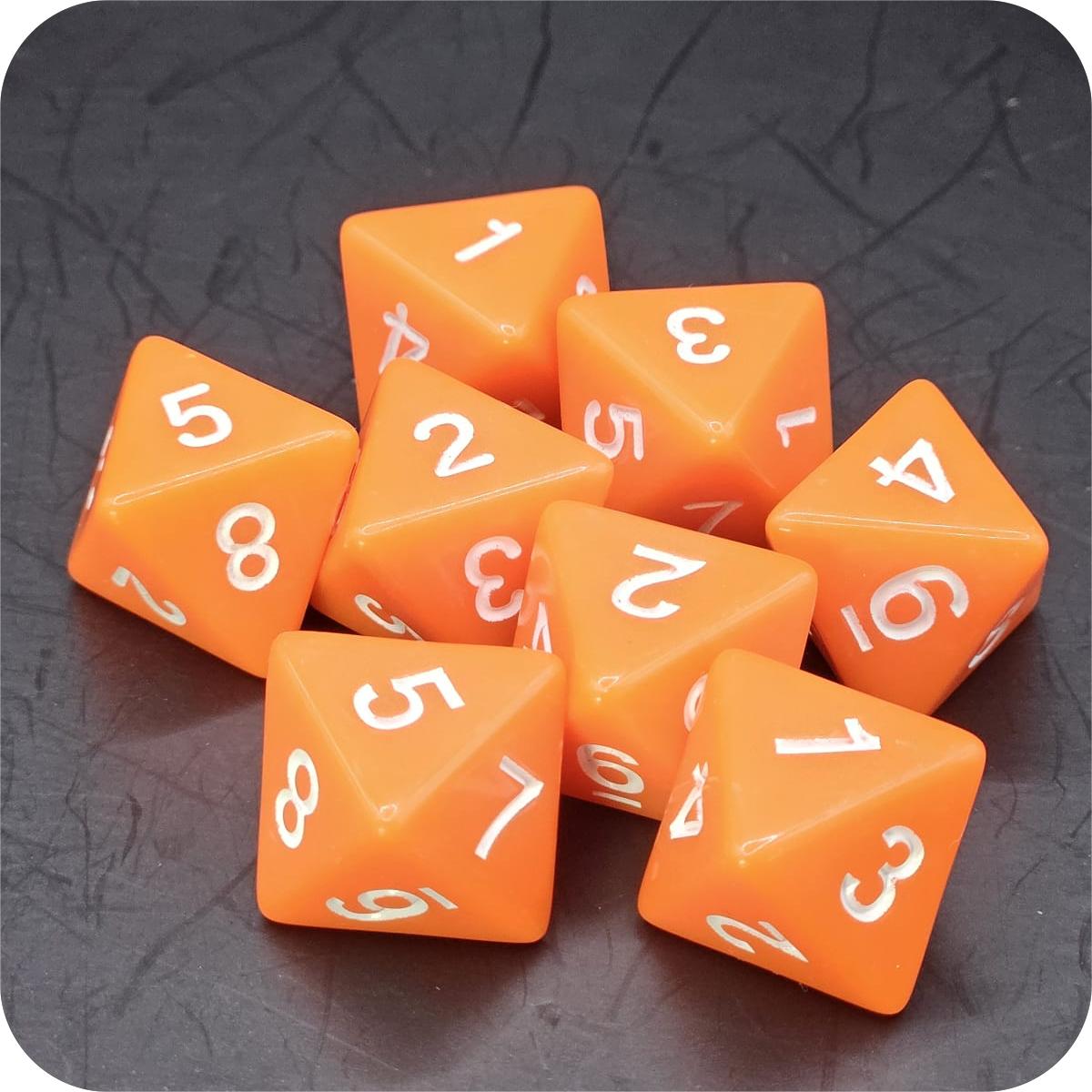 Pack of Orange 20mm D8 Dice