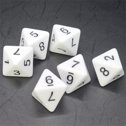 Pack of White 20mm D8 Dice