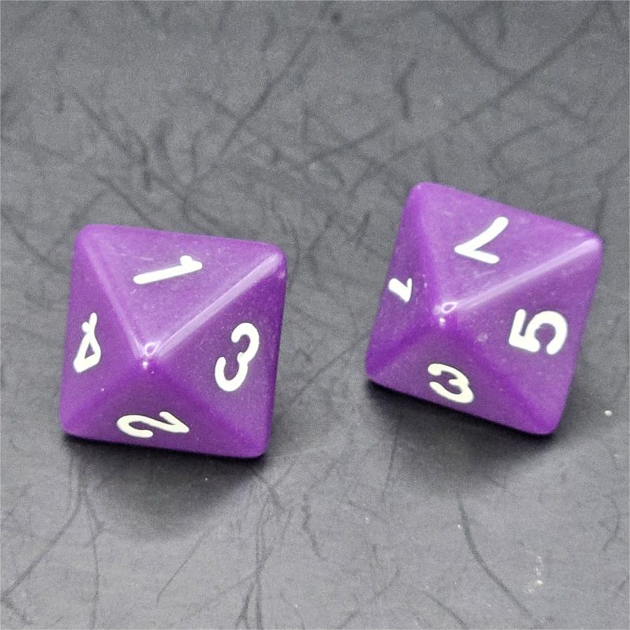 Pack of Purple 20mm D8 Dice