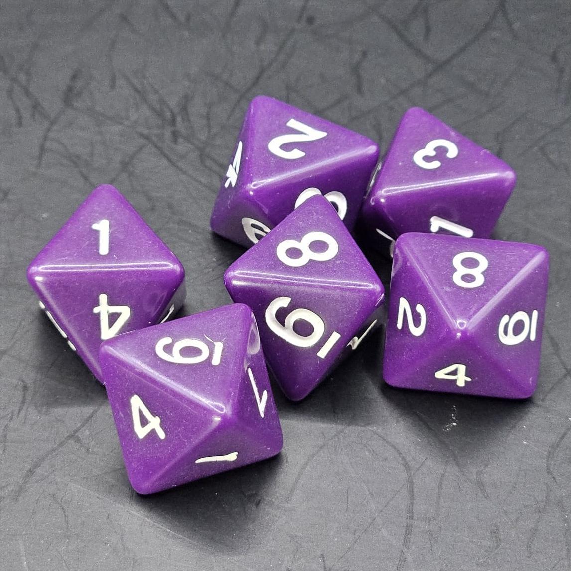 Pack of Purple 20mm D8 Dice