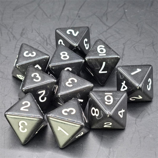 Pack of Black 20mm D8 Dice