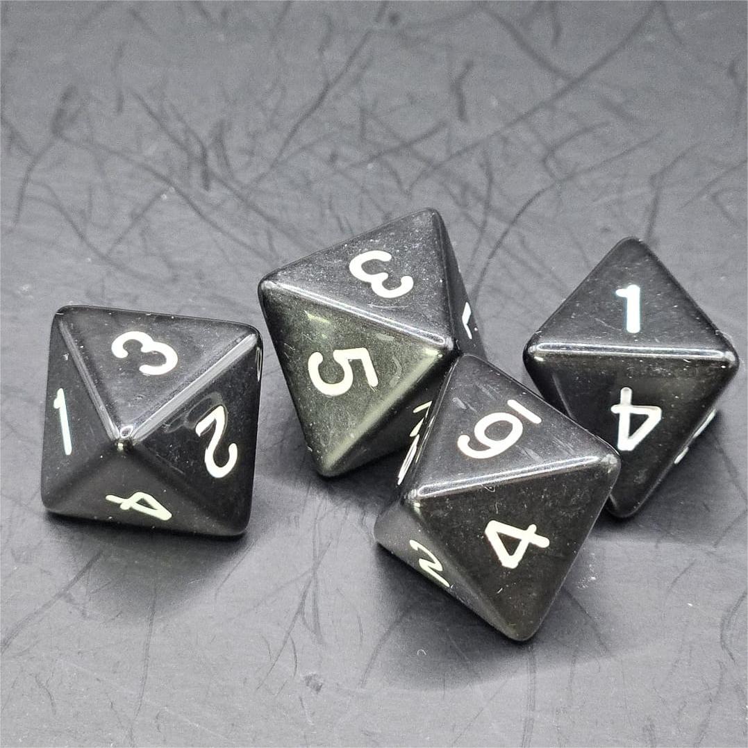 Pack of Black 20mm D8 Dice
