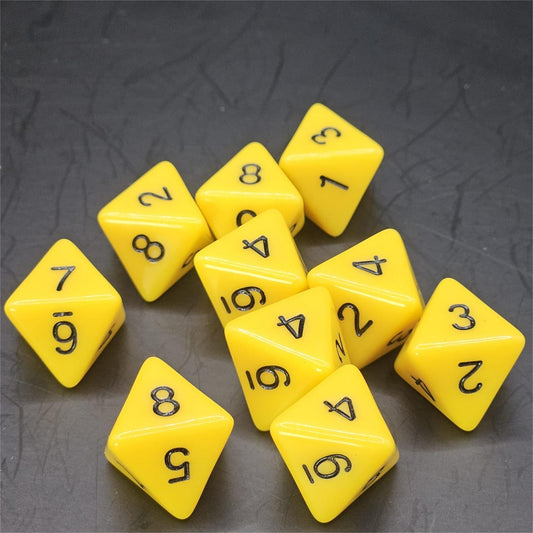 Pack of Yellow 20mm D8 Dice