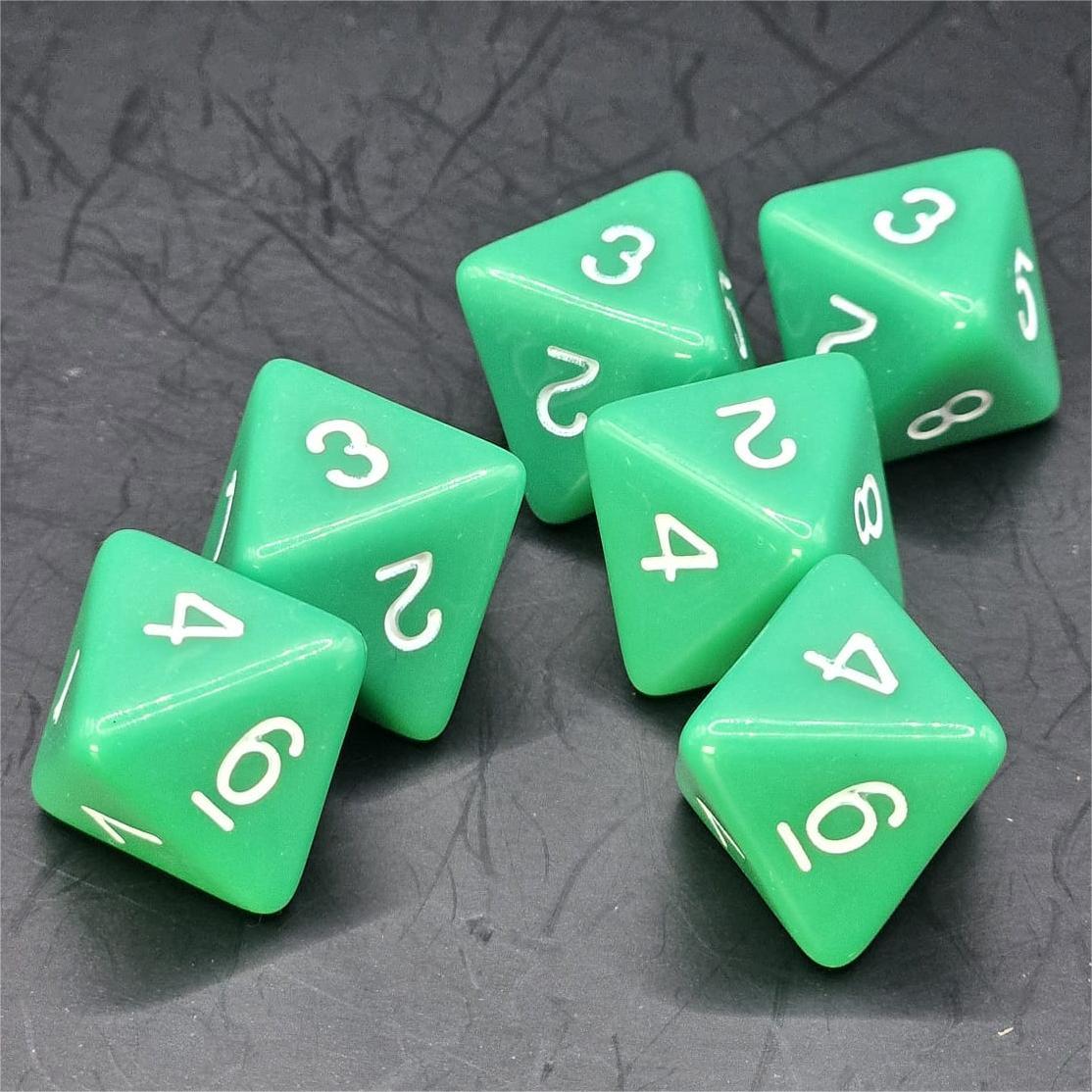 Pack of Green 20mm D8 Dice