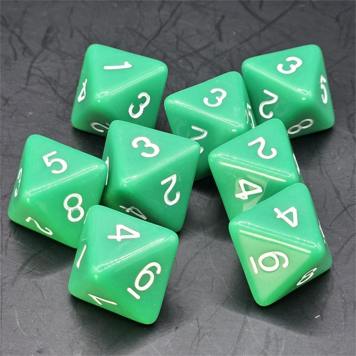Pack of Green 20mm D8 Dice