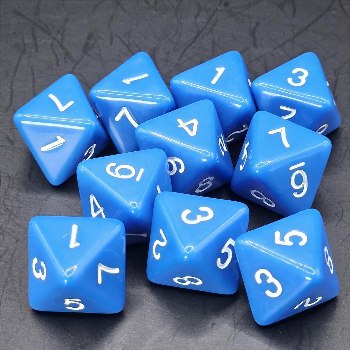 Pack of Blue 20mm D8 Dice