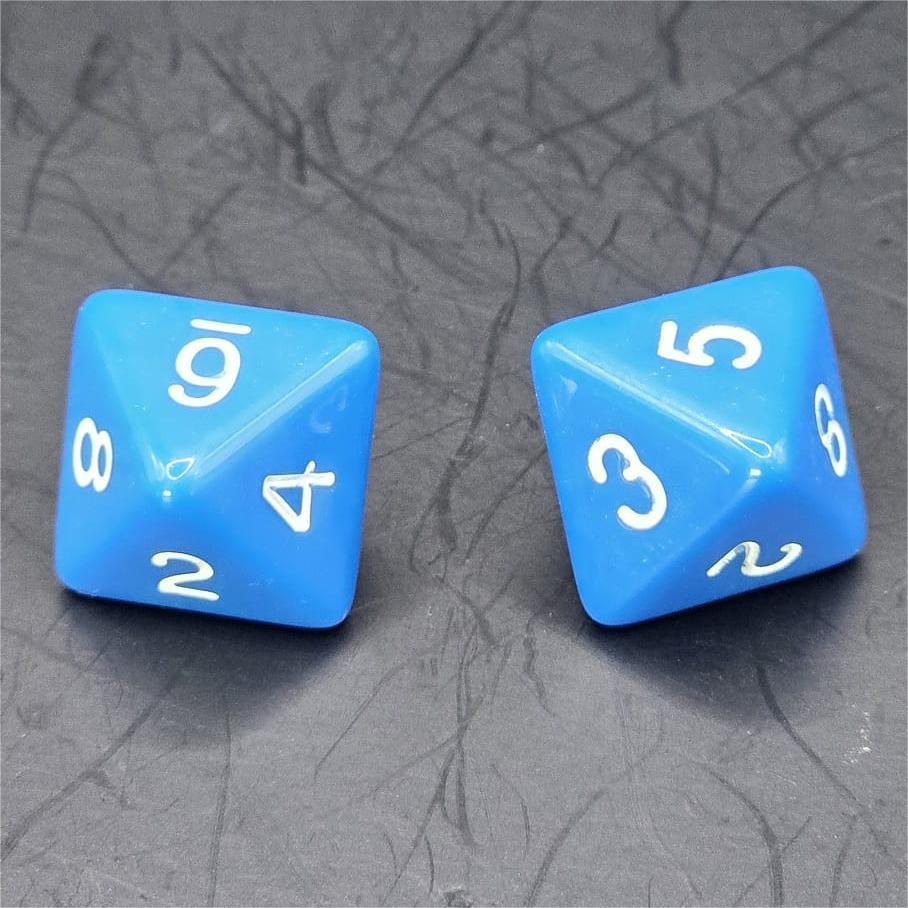 Pack of Blue 20mm D8 Dice