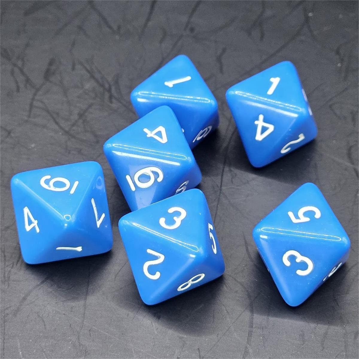 Pack of Blue 20mm D8 Dice