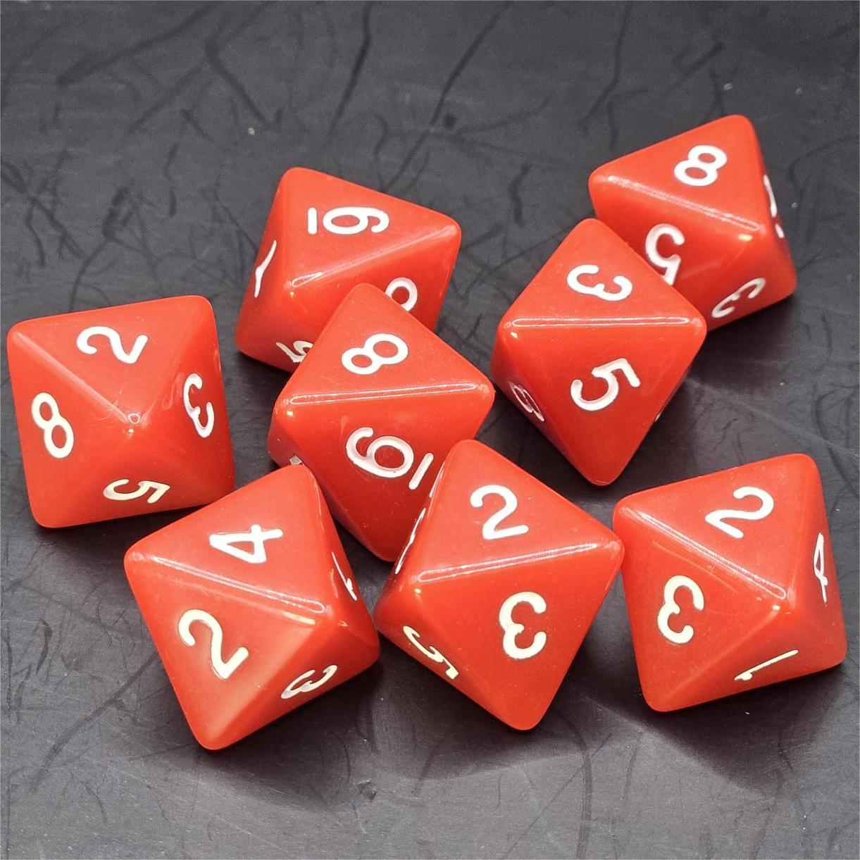 Pack of Red 20mm D8 Dice