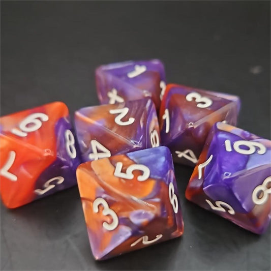 Red and Purple D8 20mm Acrylic Dice