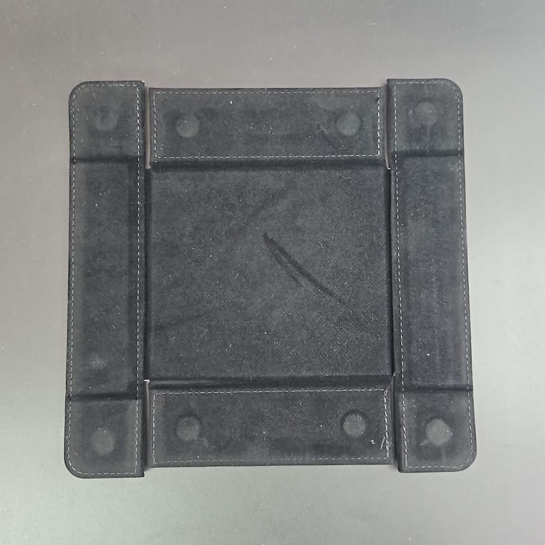 Chaos Black Square Magnetic DiceTray with PU Leather backing