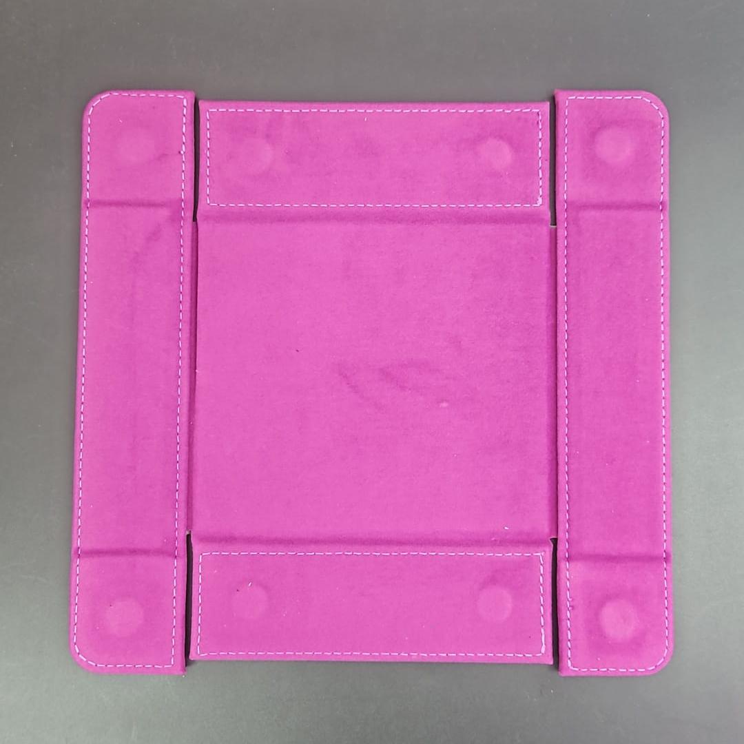 Obsession Purple Square Magnetic Dice Tray with PU Leather backing