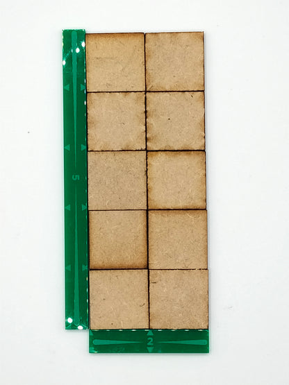 25mm Wooden Square Wargaming Miniature Base Pack of 20