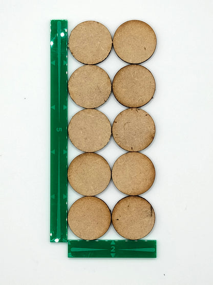 25mm Wooden Round Wargaming Miniature Bases