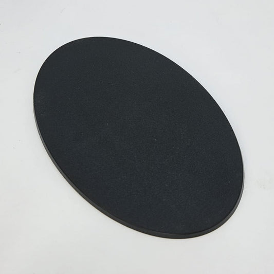 105mm x 70mm Black Plastic Oval Wargaming Miniature Base