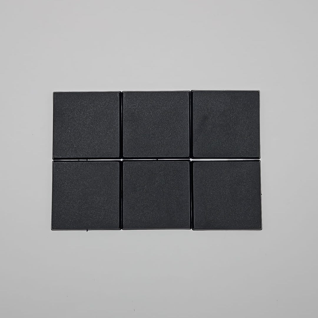 50mm Square Wargaming Miniature Base Pack of 10 6